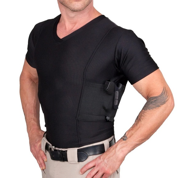 Other - Under Tech Undercover Concealment V-Neck Compression Shirt, Black, Size: Large